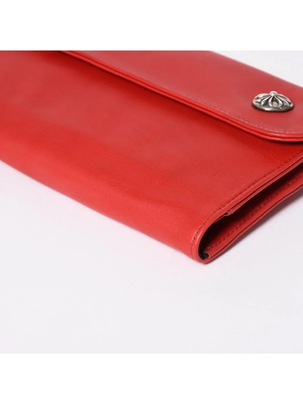 Chrome Hearts Wave Cross Ball Button Wallet Soft Leather